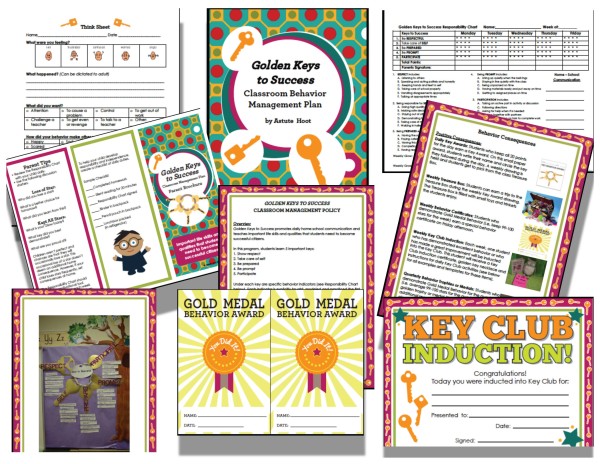 Golden Keys to Success, classroom management plans, behavior modification