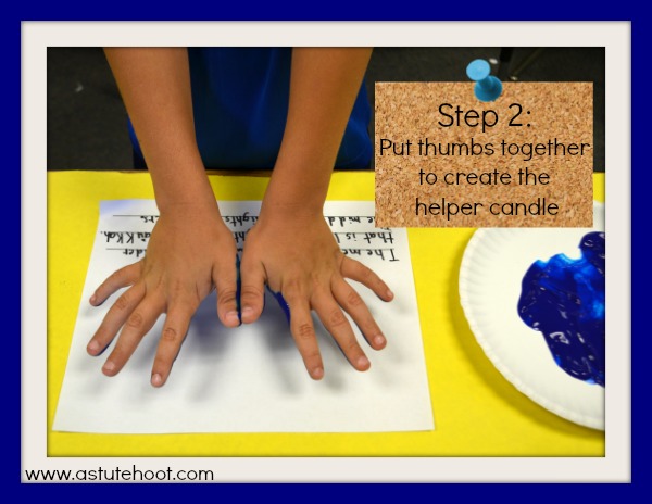 handprint menorah step 2