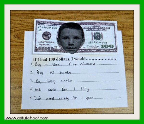If I had $100 example 2