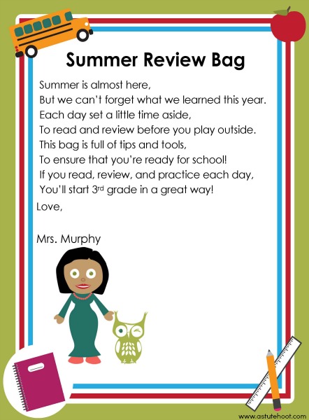 Summer review bag