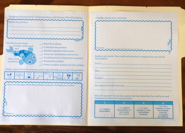 Inside of problem solving journal