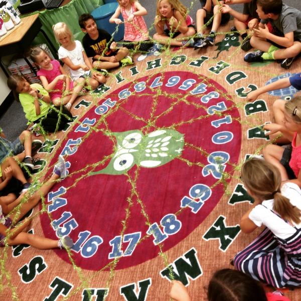 Students sitting in circle